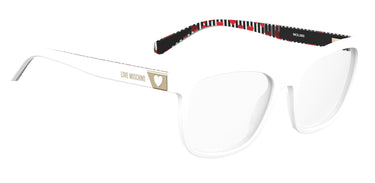 Premium Women Moschino Love Model Eyeglasses: MOL585 - White- SpecSMART Eye Clinic (Diagonal View)